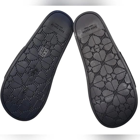 Kate Spade New York Splash Pool Slide Smooth Leather, Size 7 Optic White, New - Picture 6 of 9